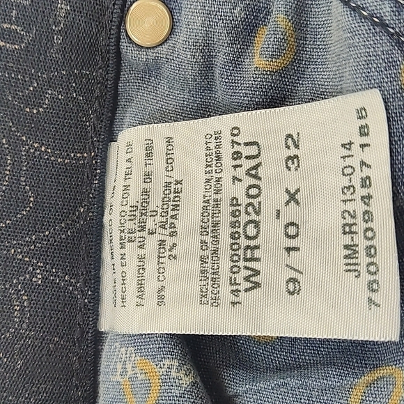 Wrangler women's jeans straight leg mid-rise Size: 9/10/32 Blue - Picture 3 of 9